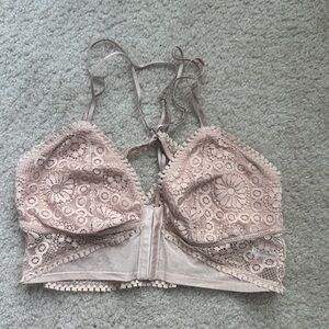 Aerie Lace Bralette in Light Pink